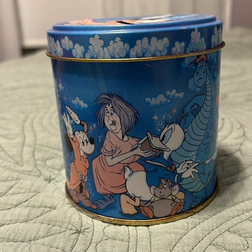 Vintage Disney Coin Tin Can Mickey Mouse Donald Duck - Picture 6 of 15